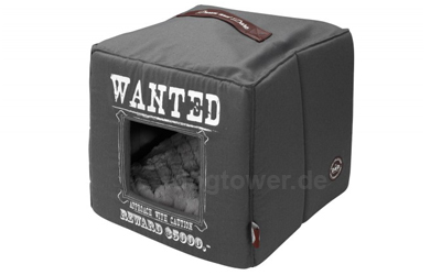 Hundebett Cube Wanted, grau