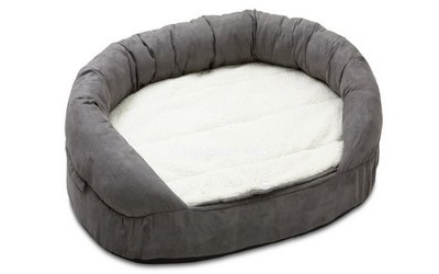 Hunde- Liegebett Ortho Bed, oval, grau