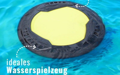 Hundefrisbee schwimmfähig, neon