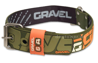 Hundehalsband GravelTec, khaki/oliv