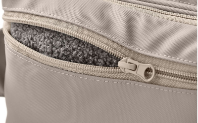 Inkl. Decke, praktisch für unterwegs