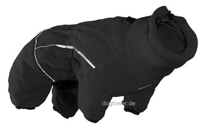 Hurtta Microfleece Hundeoverall, schwarz