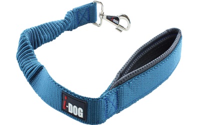 I-DOG Elastische Leine COMFORT blau