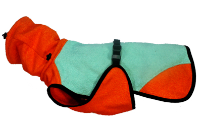 iqo Hundebademantel Pitschnass, mint/orange