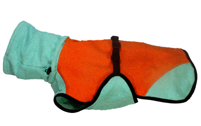 iqo Hundebademantel Pitschnass, orange/mint