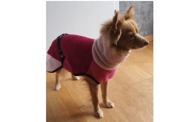 iqo Hundebademantel Pitschnass, rosa/bordeaux/pink 