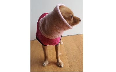 iqo Hundebademantel Pitschnass, rosa/bordeaux/pink 