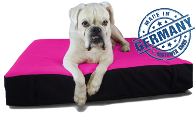 iqo Hundematratze (Kaltschaum) mit Softshell-Bezug, pink/schwarz