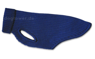 iqo Hundepullover 100% Schurwolle, blau/schwarz