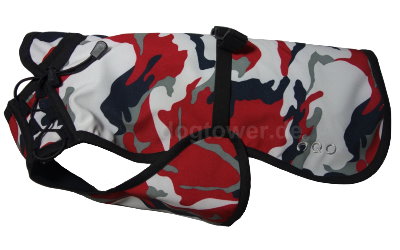 IQO VX Hundemantel, camouflage (rot/schwarz/weiss)