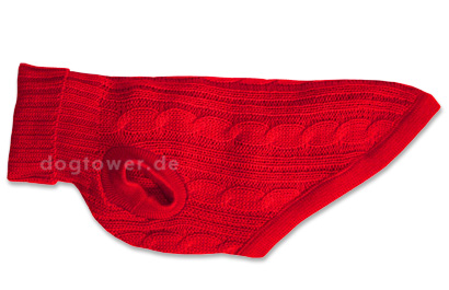 IQO Zopfpullover P20, feuerrot