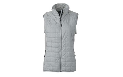 James & Nicholson Damen Hybrid Weste, silver/silver