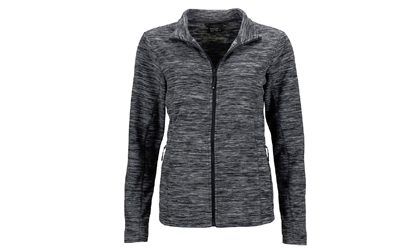 James & Nicholson Damen Melange Fleecejacke, grey-melange/anthracite