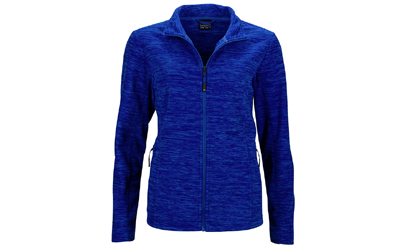 James & Nicholson Damen Melange Fleecejacke, royal-melange/blue