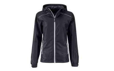 James & Nicholson Damen Regenjacke, black/silver