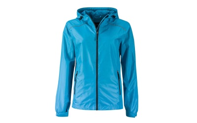 James & Nicholson Damen Regenjacke, turquoise/iron-grey