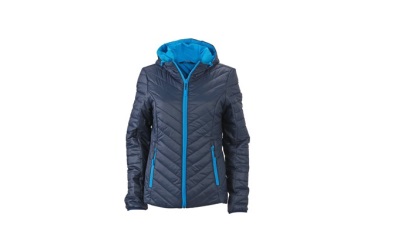 James & Nicholson Damen Wende-Steppjacke Sorona, navy/aqua