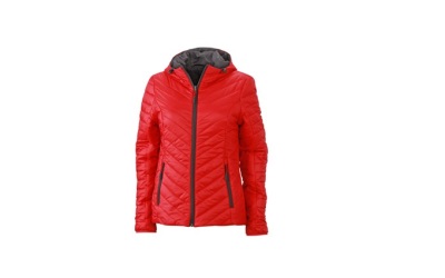 James & Nicholson Damen Wende-Steppjacke Sorona, red/carbon