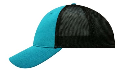 James & Nicholson Elastic Mesh Cap Baseballkappe, turquoise/black
