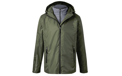 James & Nicholson Herren 3-in-1 Jacke, olive/black