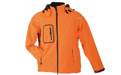 James & Nicholson Herren Winter Softshelljacke, orange