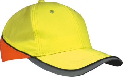James & Nicholson Neon Reflex Cap, neon-yellow/neon-orange