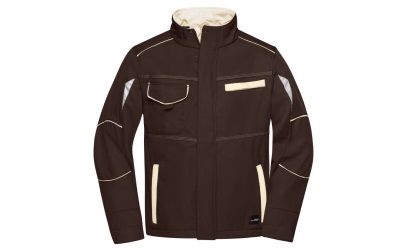 James & Nicholson Workwear Jacke, brown/stone