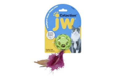 JW Cataction Feather Ball with Bell