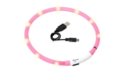 LED Leuchthalsband Visio Light, pink