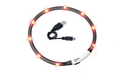 LED Leuchthalsband Visio Light, schwarz