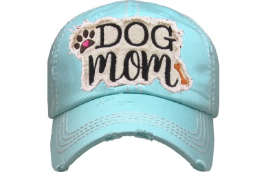 KBETHOS Dog Mom Washed Vintage Ballcap dark blue
