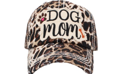 KBETHOS Dog Mom Washed Vintage Ballcap leopard