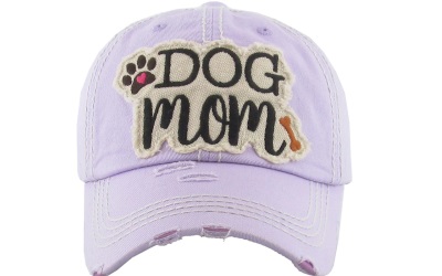 KBETHOS Dog Mom Washed Vintage Ballcap light purple