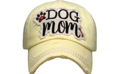 KBETHOS Dog Mom Washed Vintage Ballcap vanilla