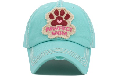 KBETHOS Pawfect Mom Washed Vintage Ballcap dark blue