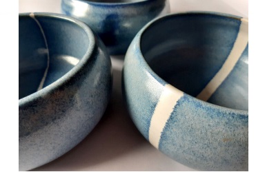 Keramik Hundenapf Tunk, blau