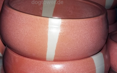 Keramik Hundenapf Tunk, lachs
