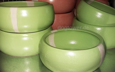 Keramik Hundenapf Tunk, spring grün