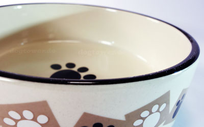 Hochwertiger Keramiknapf mit dezentem beige/braun Muster