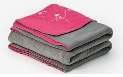 Knauders Best Kuscheldecke pink/hellgrau