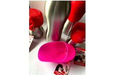 KONG Hundetrinkflasche aus rostfreiem Edelstahl, pink