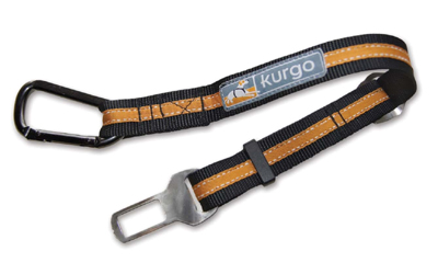 Kurgo Direct to Seat Belt Tether Sicherheitsgurt, orange/schwarz