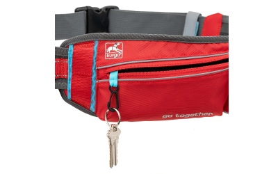 Kurgo On Trail Running Belt red/blue/gray