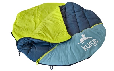 Kurgo Pup Sack Dog Sleeping Bag Hundeschlafsack blau/gelb