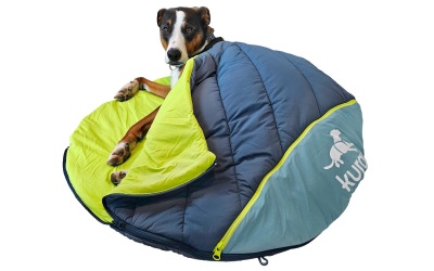 Kurgo Pup Sack Dog Sleeping Bag Hundeschlafsack blau/gelb