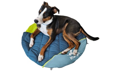 Kurgo Pup Sack Dog Sleeping Bag Hundeschlafsack blau/gelb