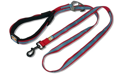 Kurgo Quantum Leash, Nylon Hundeleine, rot/blau