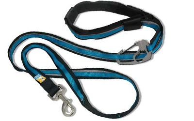 Kurgo Quantum Leash, Nylon Hundeleine (Reflektor), schwarz/blau