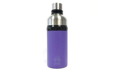 Long Paws Hundetrinkflasche, Purple Powder Coated