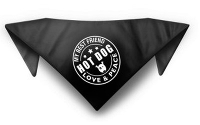 Max & Molly Bandana Schwarz Hot Dog